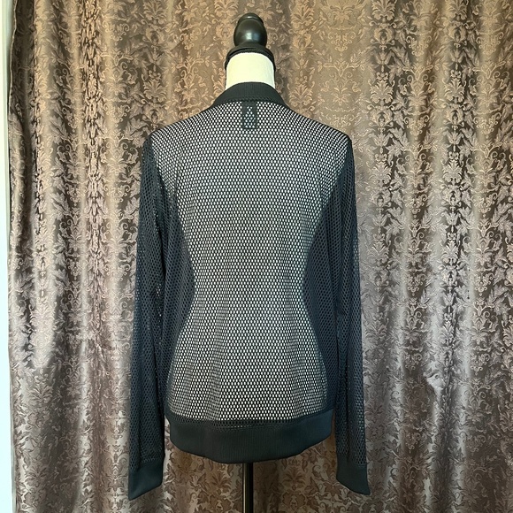 Victoria Sport Black Mesh Bomber Style Jacket Size Medium NWOT - Picture 5 of 10